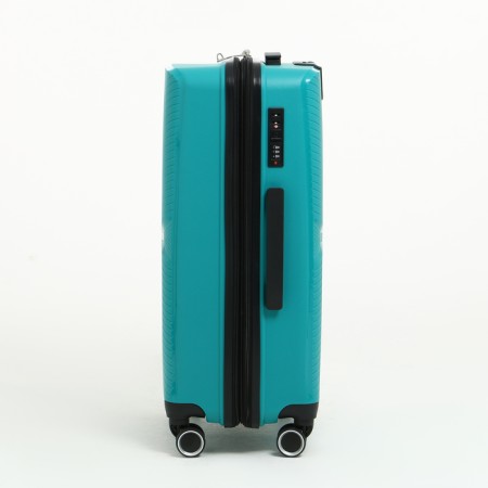 Middle suitcase 24 "on lightning, code lock, 4 wheels, turquoise color-5