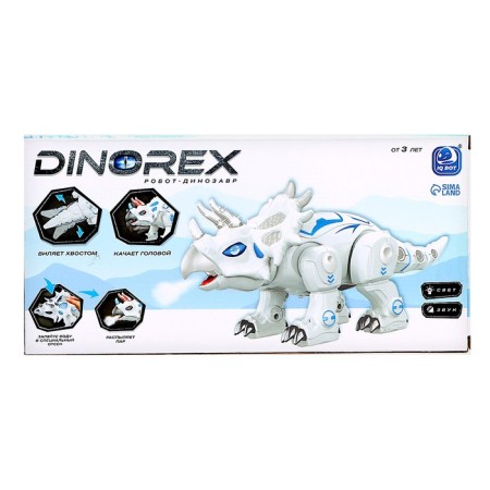 Dinorex IQ Bot dinosaur robot, interactive: light and sound effects, on batteries-7