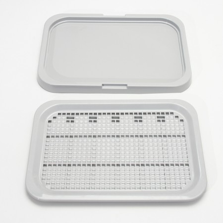 Dog toilet flat without a column of 48.5 x 34 x 4cm light gray-5