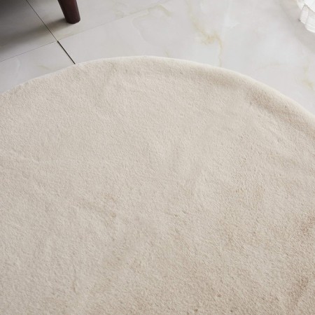Plush mat Sofi de Marko, size 100x100 cm, beige color-2