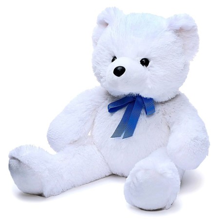 Soft toy "Bear Steve", white color, 45 cm-1