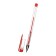 Gel pen, 0.5 mm, red, transparent case