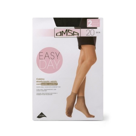 Synthetic socks OMS Calzino Easy Day 20, single size, Fumo color, 2 pairs