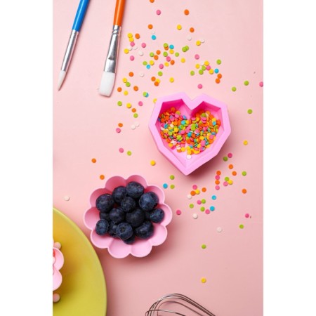 Mold Dolyana "Heart", silicone, 7.5 × 7.5 × 2.5 cm, pink color-11