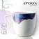 Ceramic mug "marble", white-blue, 350 ml, white color