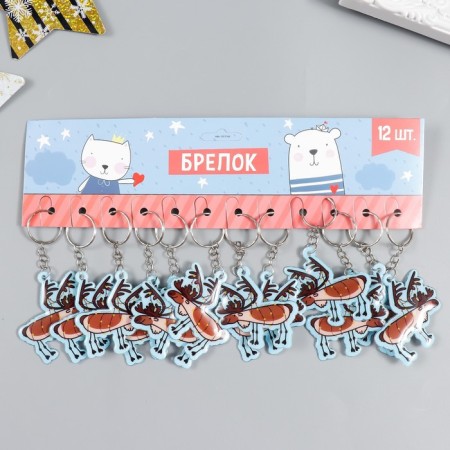 PVC keychain "Deer in garland" soft 5x5 cm-3