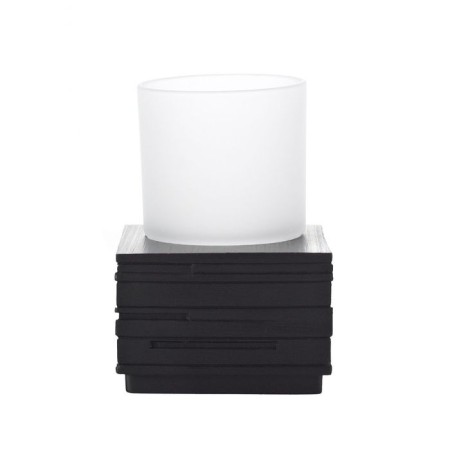 Brick glass, black color