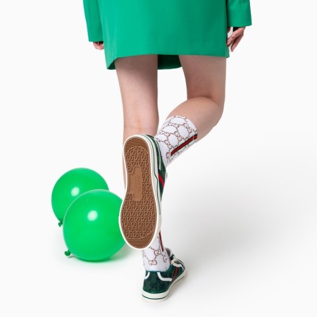 Women's sneakers, green color, size 38-4