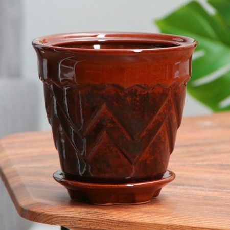 Flower Pot Argo No. 3, brown 1.2 liters