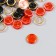 Buttons plastic for creativity on the leg "with pearl" color mix set 30 pcs 1.2x1.2 cm 94135