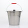 A bucket with a lid, 10 l, stainless steel