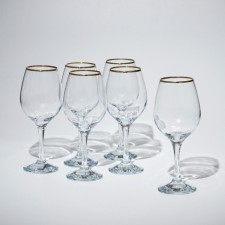Amber glass glasses set, 365 ml, 6 pcs, Golden Kaima