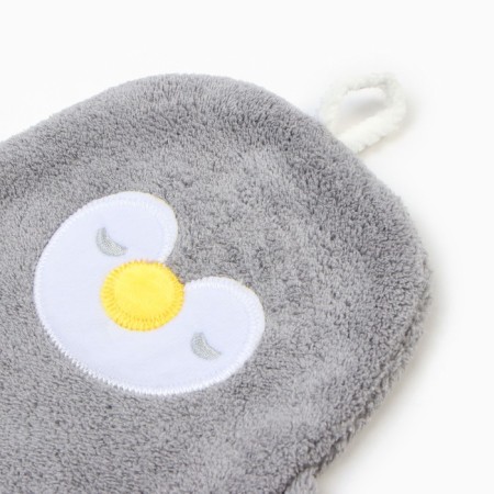 Lovelife hand towel "Penguin", col. Gray, 25x21 cm, 100% PE, microfiber 280 g/m2-3