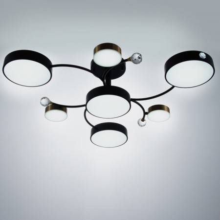 Terra chandelier 7XLED 132W 3000-6000K black and gold 75x75x21 cm Bayerlux-1