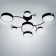 Terra chandelier 7XLED 132W 3000-6000K black and gold 75x75x21 cm Bayerlux