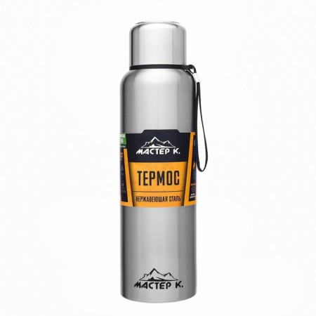 Thermos, 1.5 l, the journey "Master K.", with a mug, with a strain, retains heat 24 hours-1