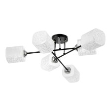 Alandi chandelier 6he27 40W Black-chromium 62x62x28 cm