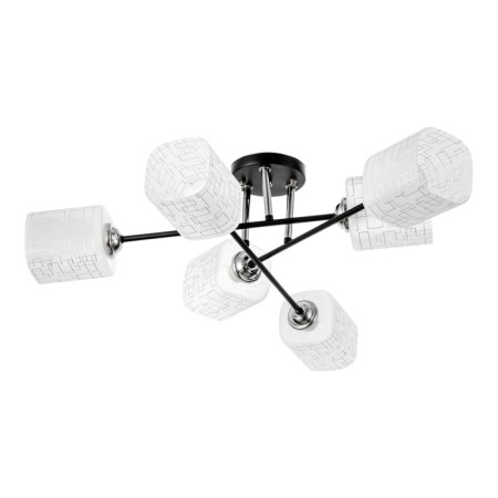 Alandi chandelier 6he27 40W Black-chromium 62x62x28 cm