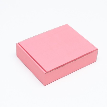 Box of a team without printing a lid is a red with a window 18 x 15 x 5 cm-2