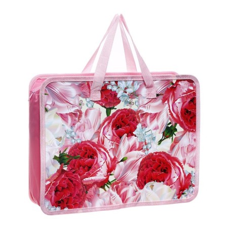 Folder with A4 calligrata "flowers", 330 x 260, plastic, mix-1
