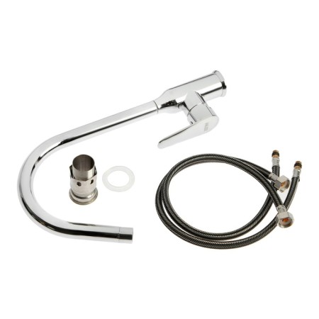 Zein Z85 kitchen mixer, single -rose, 40 mm ceramic cartridge, stainless steel, chrome-9