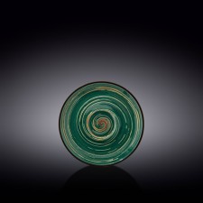 Saucer Wilmax England Spiral, D = 14 cm, green color