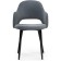 Stol on a metal frame Gutride metal/velor, black/gray 51x56x82 cm