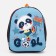 Baby backpack on a zipper, a reflective strip, blue color