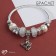 Bracelet with pearls "Margeri" butterfly, silver-white color in silver, d = 6.5 cm
