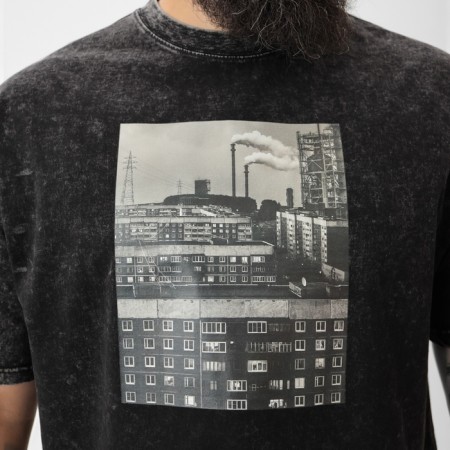 Men's T -shirt MIST "City" made of boiled cotton, col. black, rr m-2