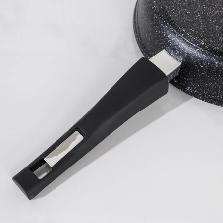 Granite Star pan, d = 24 cm, removable handle, anti -stick coating, black color-4