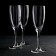 A set of glass glasses for champagne Eden, 170 ml, 3 pcs