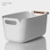 Storage container with handle LADOM "Laconism", 39.5 × 22.5 × 17 cm, white color