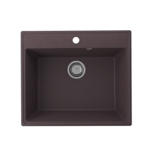 Мойка кухонная кварцевая Ulgran Quartz Forte 580, 580х500 мм, цвет 06 трюфель