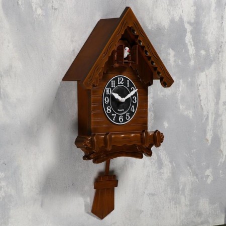 Wall clock, series: pendulum, "hut", smooth move, 52 x 31 cm-1