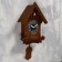 Wall clock, series: pendulum, "hut", smooth move, 52 x 31 cm