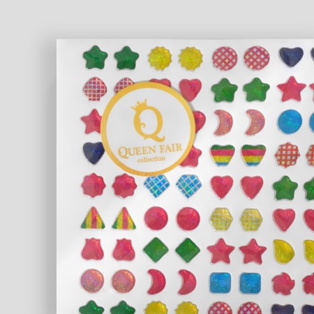 Earrings "Stickers" Assorted, Mix color-1