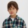 A shirt for a boy in a cage KAFTAN, p. 32 (110-116 cm), blue