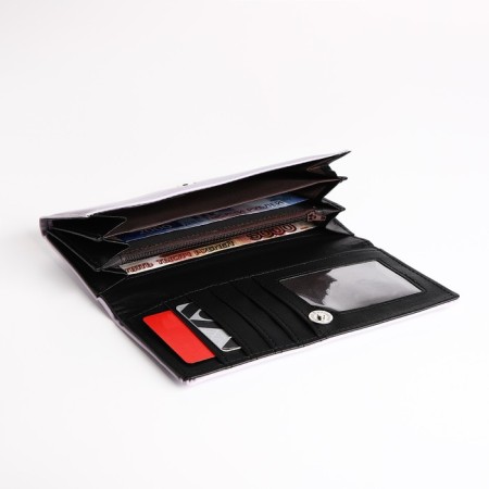 Women's wallet on magnet, lilac color-3
