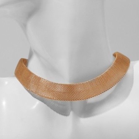 Choker "Adagio" mesh, color gold, 37 cm-1