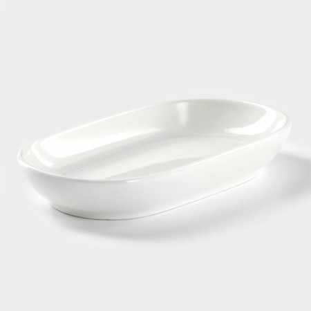 Porcelain dish, 14 × 7.5 cm, white color-2