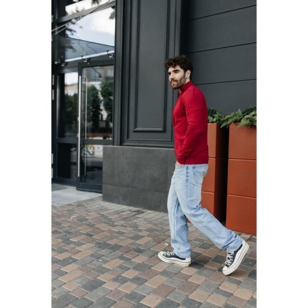 Jumper male ise, size 56, terracotta color-13