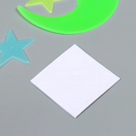 Stick phosphorus plastic "months and stars of different sizes" set 12 pcs 17x12 cm-3