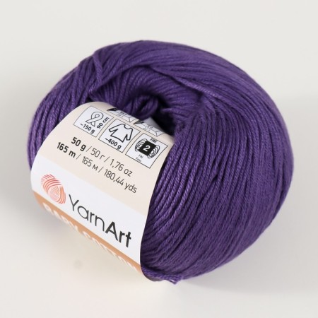 Yarn "Baby Cotton" 50% acrylic 50% cotton 165m/50g (455 purple)-1