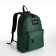 School backpack from textiles with lightning, external pocket, green color