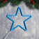 LED figure "Star" 28 cm, plastic, 220 V, glow of blue