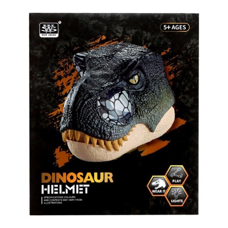 The interactive helmet of the Dinosaurus "Tyrannosaurus", light, sound, works from batteries-10