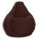 The pear-pear chair is positive real a, size L, diameter 80 cm, height 100 cm, velor, brown color