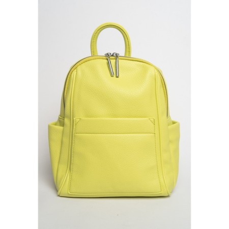Women's backpack, eco -leather, Ludor Lemon, 23x15x30 cm
