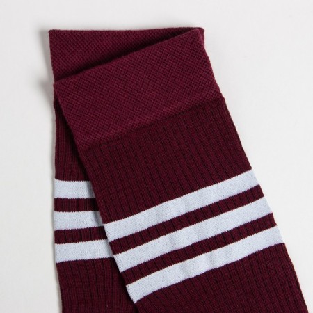 Socks "stripes", burgundy color, size 23-25 ​​(37-40)-2